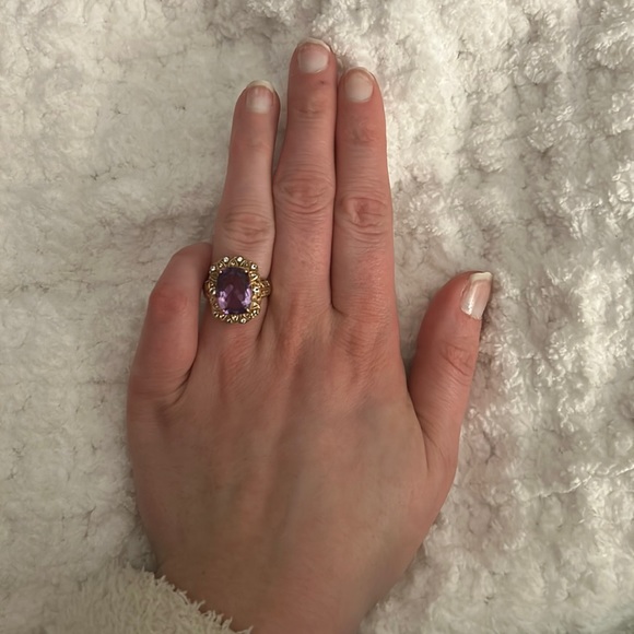 Statement Amethyst Ring - Size 7 - Picture 4 of 7